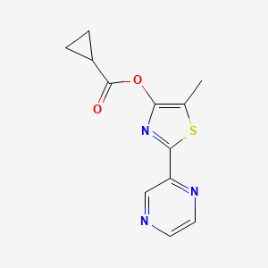 5-Methyl-2-(2-pyrazinyl)-1,3-thiazol-4-yl cyclopropanecarboxylate