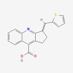 3-(thiophen-2-ylmethylidene)-1H,2H,3H-cyclopenta[b]quinoline-9-carboxylic acid
