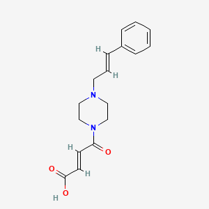 molecular formula C17H20N2O3 B2834444 (2E)-4-oxo-4-{4-[(2E)-3-phenylprop-2-en-1-yl]piperazin-1-yl}but-2-enoic acid CAS No. 550299-54-2