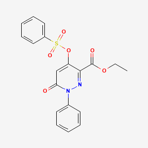 Ethyl 4-(benzenesulfonyloxy)-6-oxo-1-phenylpyridazine-3-carboxylate