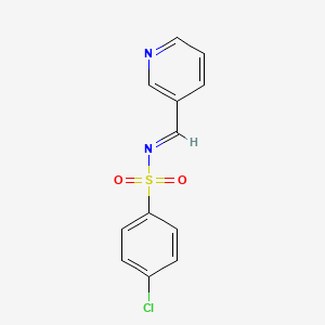 molecular formula C12H9ClN2O2S B2834451 4-chloro-N-(pyridin-3-ylmethylidene)benzene-1-sulfonamide CAS No. 137505-14-7