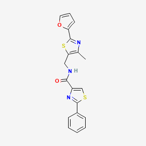 N-((2-(furan-2-yl)-4-methylthiazol-5-yl)methyl)-2-phenylthiazole-4-carboxamide