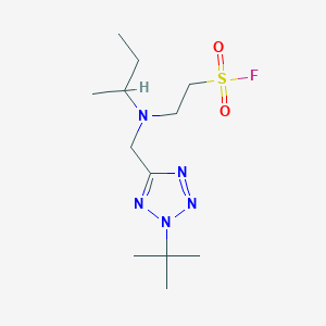 molecular formula C12H24FN5O2S B2834456 2-[Butan-2-yl-[(2-tert-butyltetrazol-5-yl)methyl]amino]ethanesulfonyl fluoride CAS No. 2411224-59-2