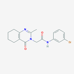 molecular formula C17H18BrN3O2 B2834460 N-(3-bromophenyl)-2-(2-methyl-4-oxo-5,6,7,8-tetrahydroquinazolin-3(4H)-yl)acetamide CAS No. 1251605-06-7