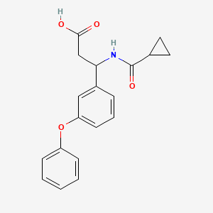 molecular formula C19H19NO4 B2834465 3-(Cyclopropylformamido)-3-(3-phenoxyphenyl)propanoic acid CAS No. 2155856-13-4