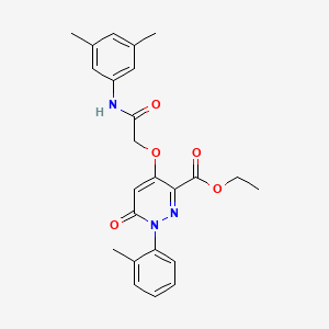 molecular formula C24H25N3O5 B2834468 乙酸4-(2-((3,5-二甲基苯基)氨基)-2-氧代乙氧基)-6-氧代-1-(邻甲苯基)-1,6-二氢吡啶-3-羧酸酯 CAS No. 899992-28-0