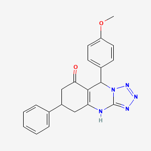 9-(4-methoxyphenyl)-6-phenyl-5,6,7,9-tetrahydrotetrazolo[5,1-b]quinazolin-8(4H)-one