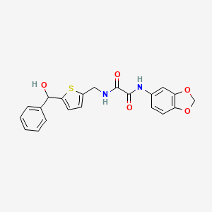 molecular formula C21H18N2O5S B2834476 N1-(苯并[d][1,3]二噁杂环-5-基)-N2-((5-(羟基(苯基)甲基)噻吩-2-基)甲基)草酰胺 CAS No. 1797965-88-8