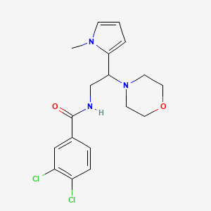 3,4-dichloro-N-(2-(1-methyl-1H-pyrrol-2-yl)-2-morpholinoethyl)benzamide