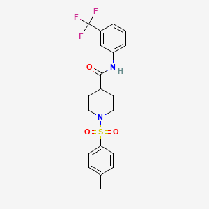 1-(4-methylphenyl)sulfonyl-N-[3-(trifluoromethyl)phenyl]piperidine-4-carboxamide