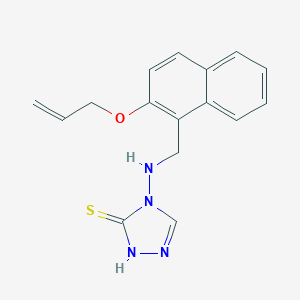 molecular formula C16H16N4OS B283448 4-({[2-(allyloxy)-1-naphthyl]methyl}amino)-4H-1,2,4-triazole-3-thiol 