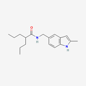 molecular formula C18H26N2O B2834488 N-[(2-methyl-1H-indol-5-yl)methyl]-2-propylpentanamide CAS No. 863001-82-5