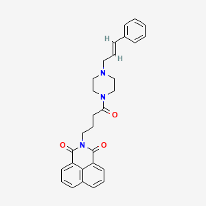(E)-2-(4-(4-cinnamylpiperazin-1-yl)-4-oxobutyl)-1H-benzo[de]isoquinoline-1,3(2H)-dione