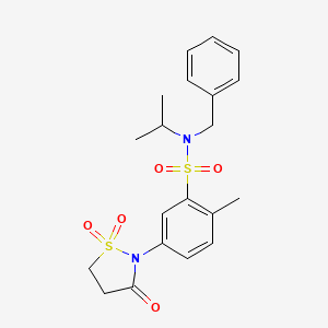 N-benzyl-5-(1,1-dioxido-3-oxoisothiazolidin-2-yl)-N-isopropyl-2-methylbenzenesulfonamide