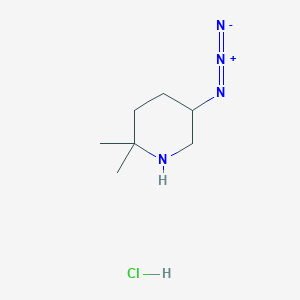 molecular formula C7H15ClN4 B2834508 5-Azido-2,2-dimethylpiperidine;hydrochloride CAS No. 2375271-56-8