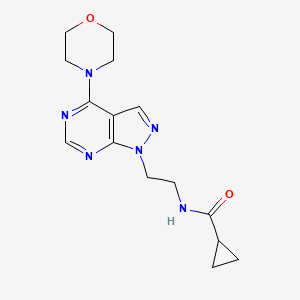 N-(2-(4-morpholino-1H-pyrazolo[3,4-d]pyrimidin-1-yl)ethyl)cyclopropanecarboxamide