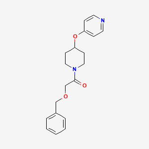 molecular formula C19H22N2O3 B2834513 2-(Benzyloxy)-1-(4-(pyridin-4-yloxy)piperidin-1-yl)ethanone CAS No. 2034329-51-4