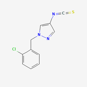 molecular formula C11H8ClN3S B2834515 1-(2-Chloro-benzyl)-4-isothiocyanato-1H-pyrazole CAS No. 1004193-50-3