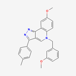 molecular formula C26H23N3O2 B2834517 8-甲氧基-5-(3-甲氧基苄基)-3-(对甲苯基)-5H-吡唑并[4,3-c]喹啉 CAS No. 902278-49-3