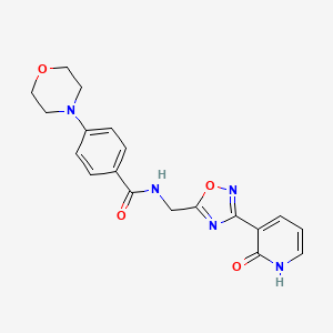 4-morpholino-N-((3-(2-oxo-1,2-dihydropyridin-3-yl)-1,2,4-oxadiazol-5-yl)methyl)benzamide