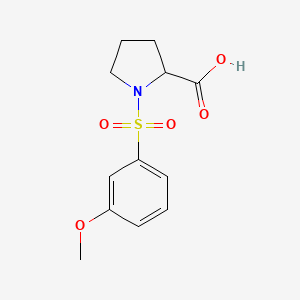 molecular formula C12H15NO5S B2834520 1-[(3-Methoxyphenyl)sulfonyl]proline CAS No. 1008243-65-9