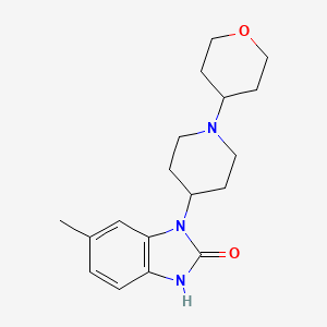 molecular formula C18H25N3O2 B2834521 6-Methyl-1-[1-(tetrahydropyran-4-yl)-piperidin-4-yl]-1,3-dihydrobenzimidazol-2-one CAS No. 932701-22-9