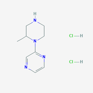 molecular formula C9H16Cl2N4 B2834528 2-(2-Methylpiperazin-1-yl)pyrazine dihydrochloride CAS No. 2138093-56-6