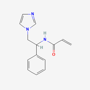 molecular formula C14H15N3O B2834536 N-(2-Imidazol-1-yl-1-phenylethyl)prop-2-enamide CAS No. 2361657-46-5