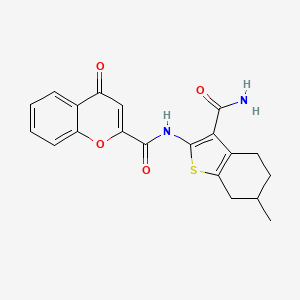 N-(3-carbamoyl-6-methyl-4,5,6,7-tetrahydrobenzo[b]thiophen-2-yl)-4-oxo-4H-chromene-2-carboxamide
