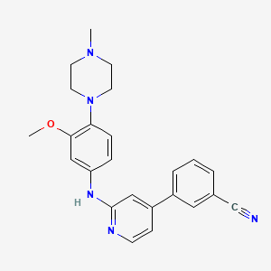 3-(2-((3-Methoxy-4-(4-methylpiperazin-1-yl)phenyl)amino)pyridin-4-yl)benzonitrile