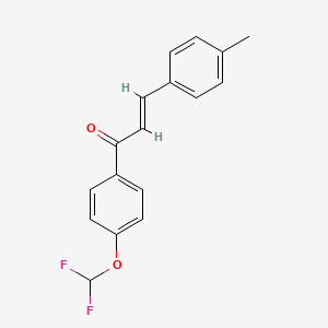 molecular formula C17H14F2O2 B2834558 (2E)-1-[4-(二氟甲氧基)苯基]-3-(4-甲基苯基)丙-2-烯-1-酮 CAS No. 392289-33-7