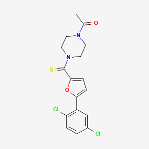 1-(4-(5-(2,5-Dichlorophenyl)furan-2-carbonothioyl)piperazin-1-yl)ethanone