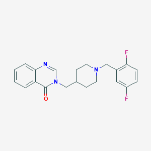molecular formula C21H21F2N3O B2834569 3-[[1-[(2,5-Difluorophenyl)methyl]piperidin-4-yl]methyl]quinazolin-4-one CAS No. 2415509-44-1