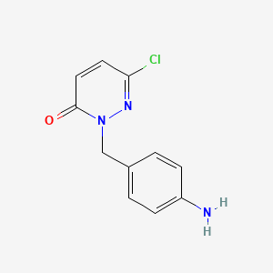 molecular formula C11H10ClN3O B2834582 2-(4-aminobenzyl)-6-chloropyridazin-3(2H)-one CAS No. 1282117-66-1