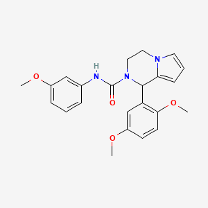 molecular formula C23H25N3O4 B2834586 1-(2,5-dimethoxyphenyl)-N-(3-methoxyphenyl)-3,4-dihydropyrrolo[1,2-a]pyrazine-2(1H)-carboxamide CAS No. 899960-94-2