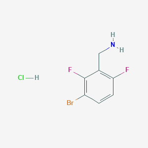 molecular formula C7H7BrClF2N B2834587 (3-溴-2,6-二氟苯基)甲胺；盐酸 CAS No. 2378502-70-4