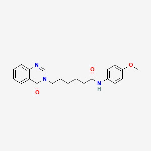 molecular formula C21H23N3O3 B2834589 N-(4-methoxyphenyl)-6-(4-oxoquinazolin-3(4H)-yl)hexanamide CAS No. 880810-35-5