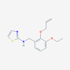 molecular formula C15H18N2O2S B283459 N-[(3-ethoxy-2-prop-2-enoxyphenyl)methyl]-2-thiazolamine 