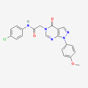 molecular formula C20H16ClN5O3 B2834591 N-(4-chlorophenyl)-2-[1-(4-methoxyphenyl)-4-oxo-1H,4H,5H-pyrazolo[3,4-d]pyrimidin-5-yl]acetamide CAS No. 2320926-52-9