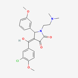 B2834594 4-(3-chloro-4-methoxybenzoyl)-1-(2-(dimethylamino)ethyl)-3-hydroxy-5-(3-methoxyphenyl)-1H-pyrrol-2(5H)-one CAS No. 636988-19-7