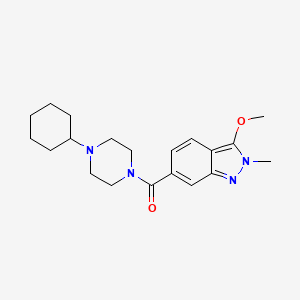 molecular formula C20H28N4O2 B2834601 (4-cyclohexylpiperazin-1-yl)(3-methoxy-2-methyl-2H-indazol-6-yl)methanone CAS No. 1421515-19-6