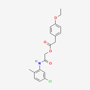 molecular formula C19H20ClNO4 B2834605 [(5-氯-2-甲基苯基)羰酰]甲基2-(4-乙氧基苯基)乙酸酯 CAS No. 877137-01-4
