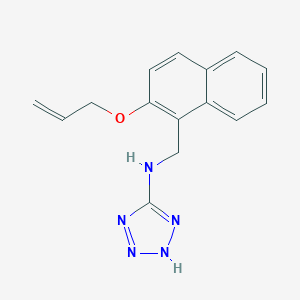molecular formula C15H15N5O B283461 N-{[2-(allyloxy)-1-naphthyl]methyl}-N-(2H-tetraazol-5-yl)amine 