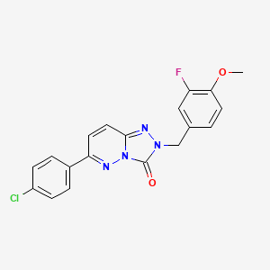 molecular formula C19H14ClFN4O2 B2834618 6-(4-氯苯基)-2-(3-氟-4-甲氧基苯甲基)-[1,2,4]三唑[4,3-b]吡啶-3(2H)-酮 CAS No. 1251631-47-6