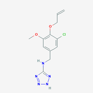 molecular formula C12H14ClN5O2 B283463 N-[3-chloro-5-methoxy-4-(prop-2-en-1-yloxy)benzyl]-2H-tetrazol-5-amine 