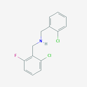 molecular formula C14H12Cl2FN B283467 N-(2-chlorobenzyl)-1-(2-chloro-6-fluorophenyl)methanamine 