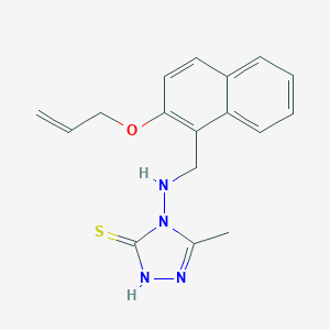 molecular formula C17H18N4OS B283468 4-({[2-(allyloxy)-1-naphthyl]methyl}amino)-5-methyl-4H-1,2,4-triazole-3-thiol 
