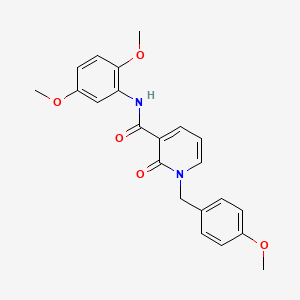 molecular formula C22H22N2O5 B2834685 N-(2,5-二甲氧基苯基)-1-(4-甲氧基苄基)-2-氧代-1,2-二氢-3-吡啶甲酰胺 CAS No. 400077-80-7
