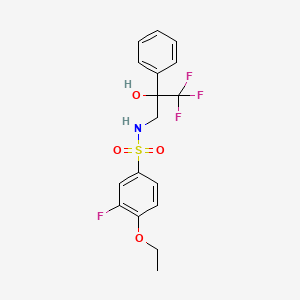 molecular formula C17H17F4NO4S B2834687 4-乙氧基-3-氟-N-(3,3,3-三氟-2-羟基-2-苯基丙基)苯磺酰胺 CAS No. 1351641-39-8