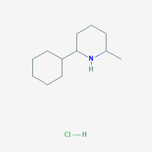 molecular formula C12H24ClN B2834708 2-环己基-6-甲基哌啶;盐酸盐 CAS No. 2305255-50-7